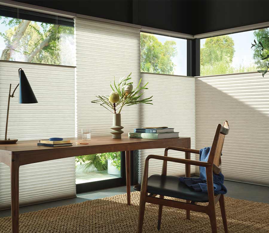 Duette Cellular Shades in a beautiful living room