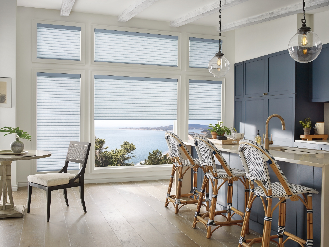 Sonnette® Cellular Roller Shades — Kitchen