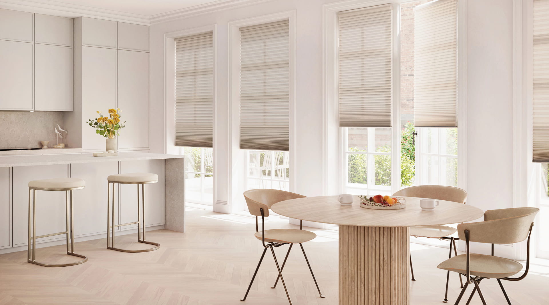 Duette® Honeycomb Shades — Living Room