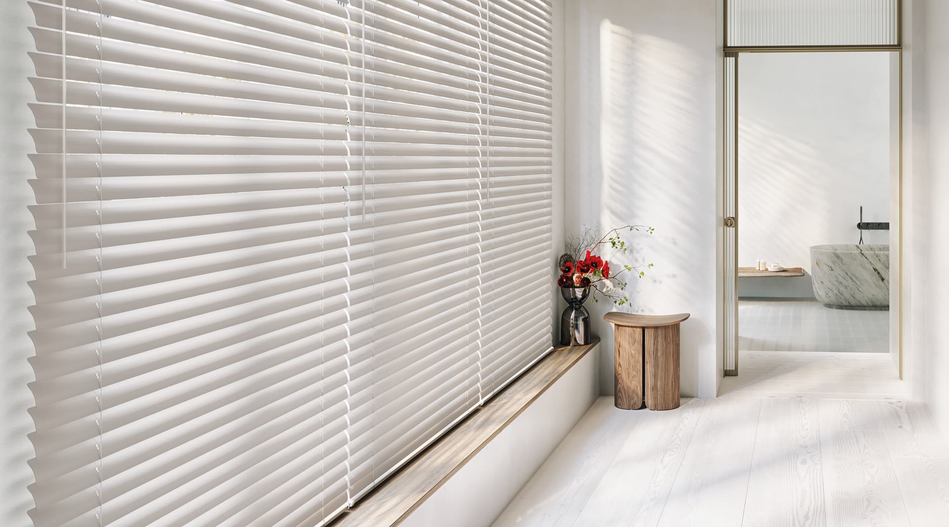 Modern Precious Metals™ Blinds — Living Room