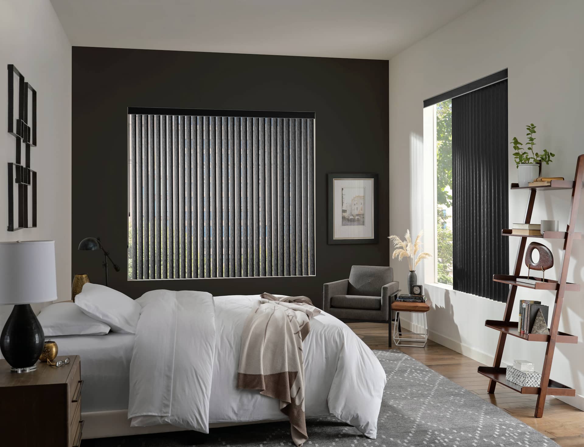 Somner® Custom Vertical Blinds — Living Room