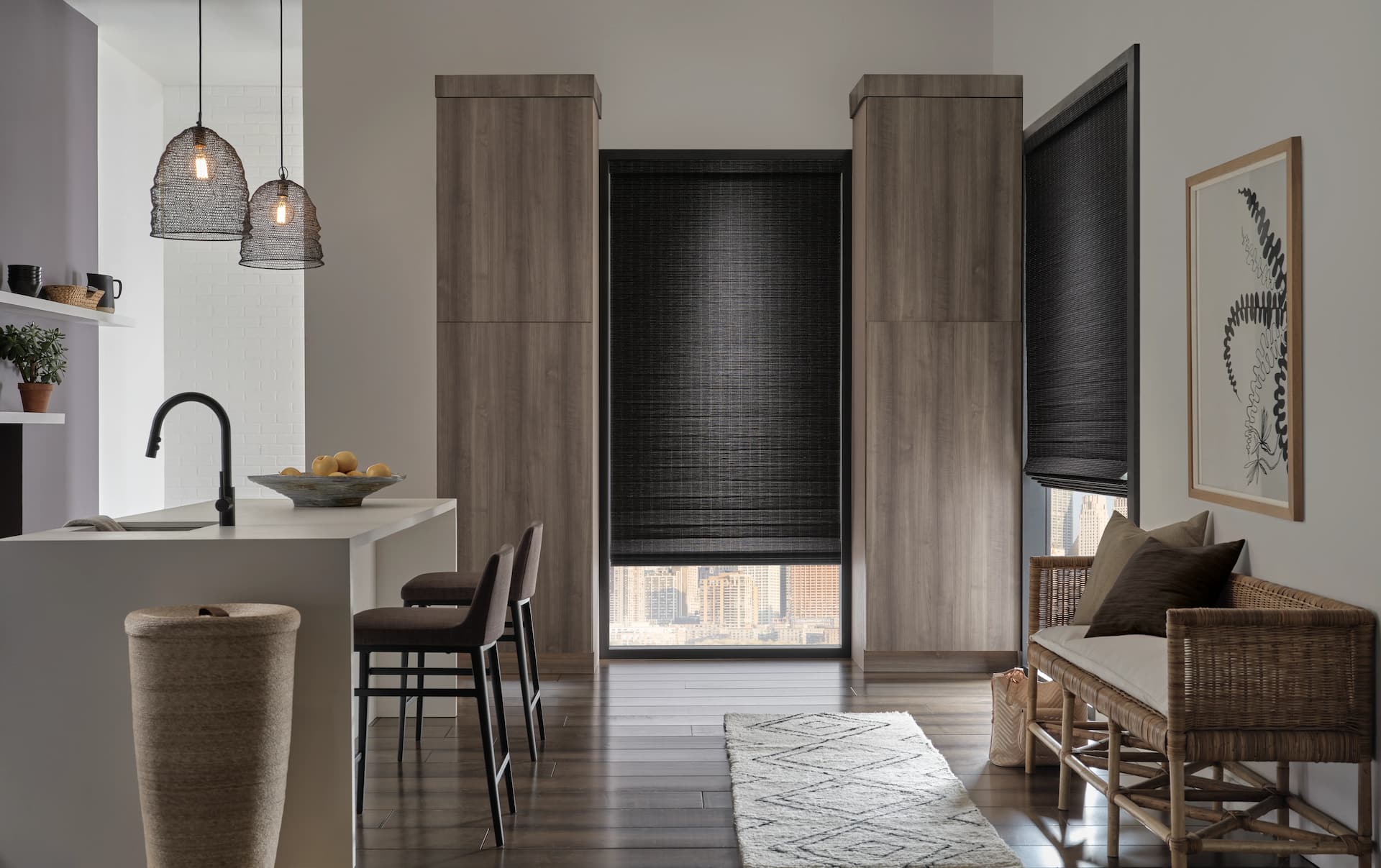 Provenance® Woven Wood Shades — Living Room