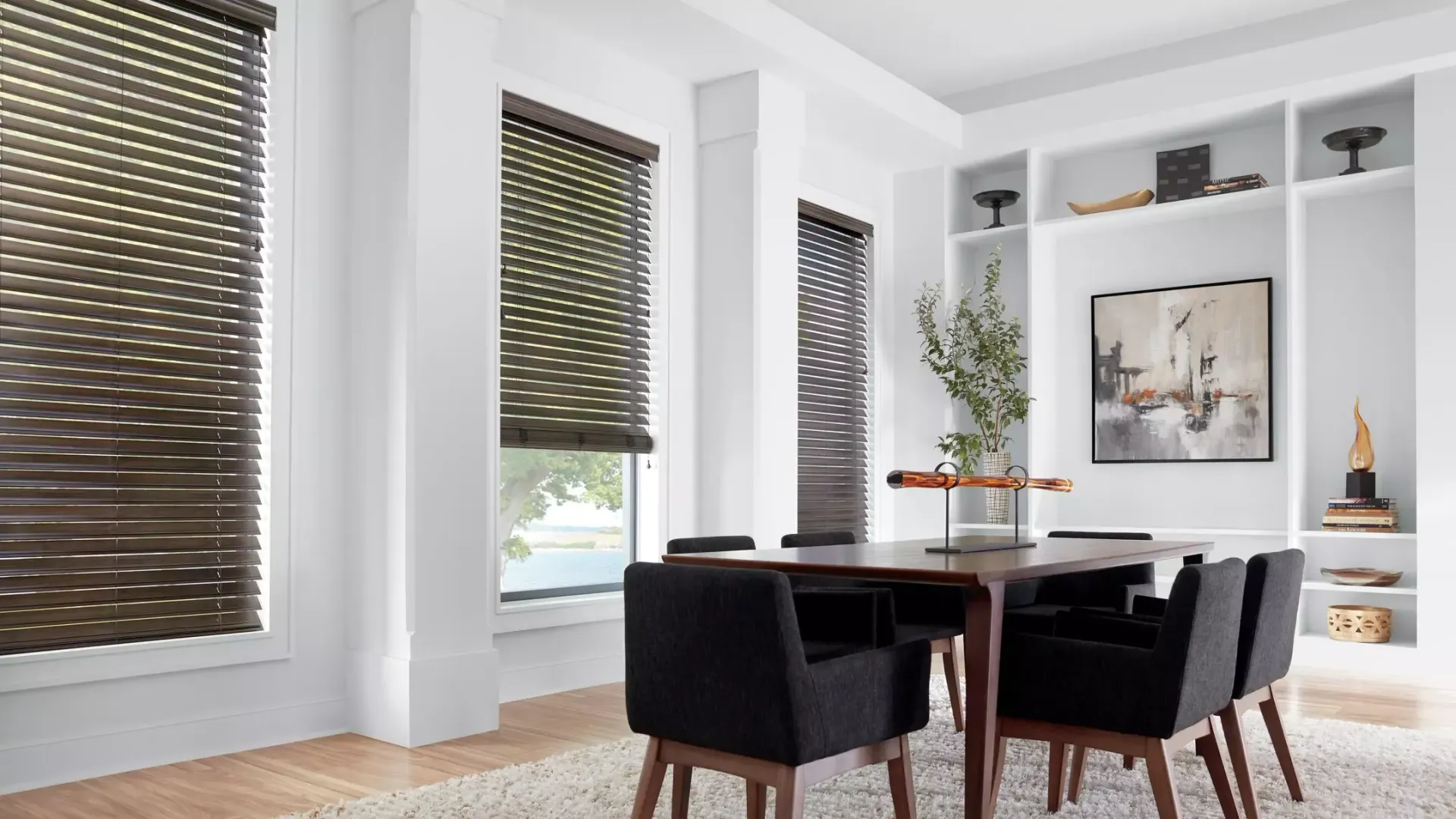 EverWood® Alternative Wood Blinds — Living Room