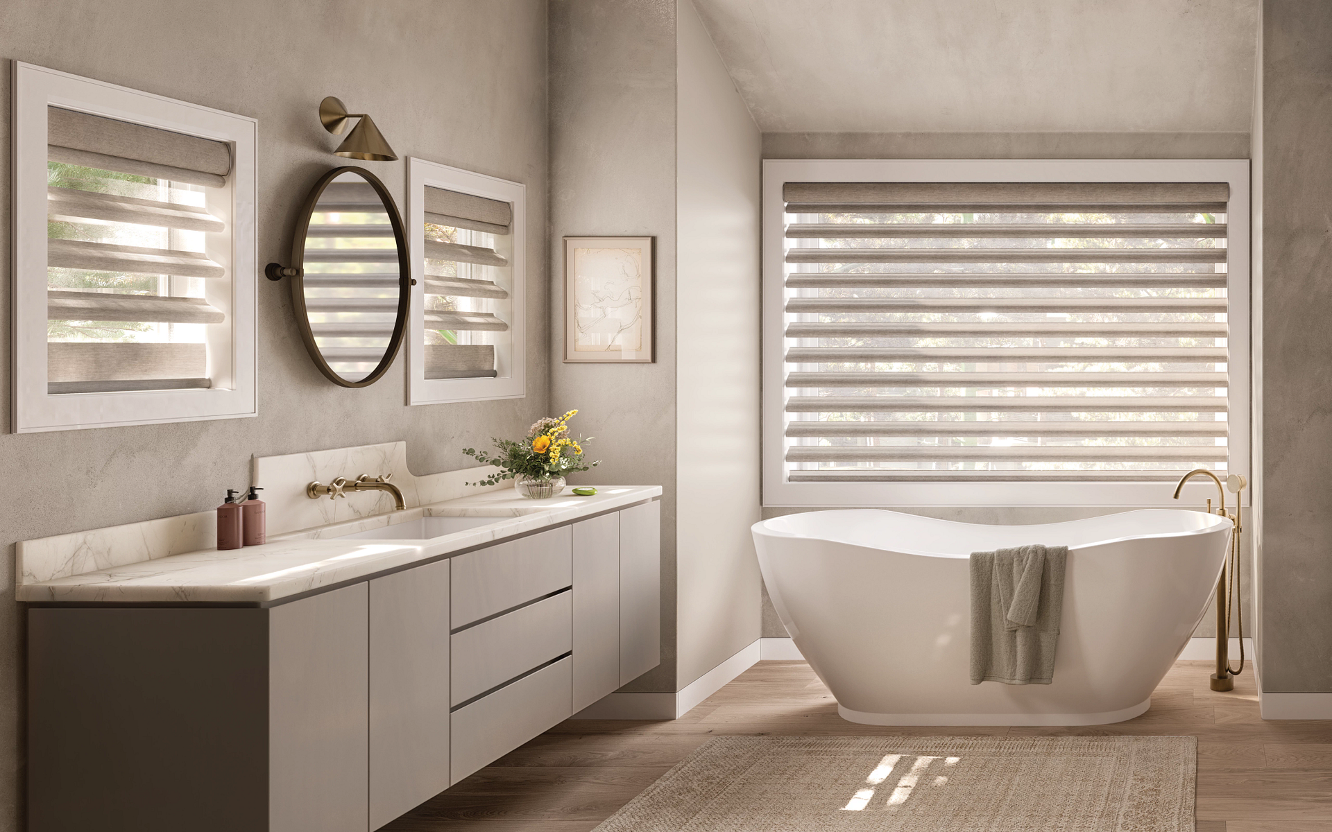 Pirouette® Window Shadings — Living Room