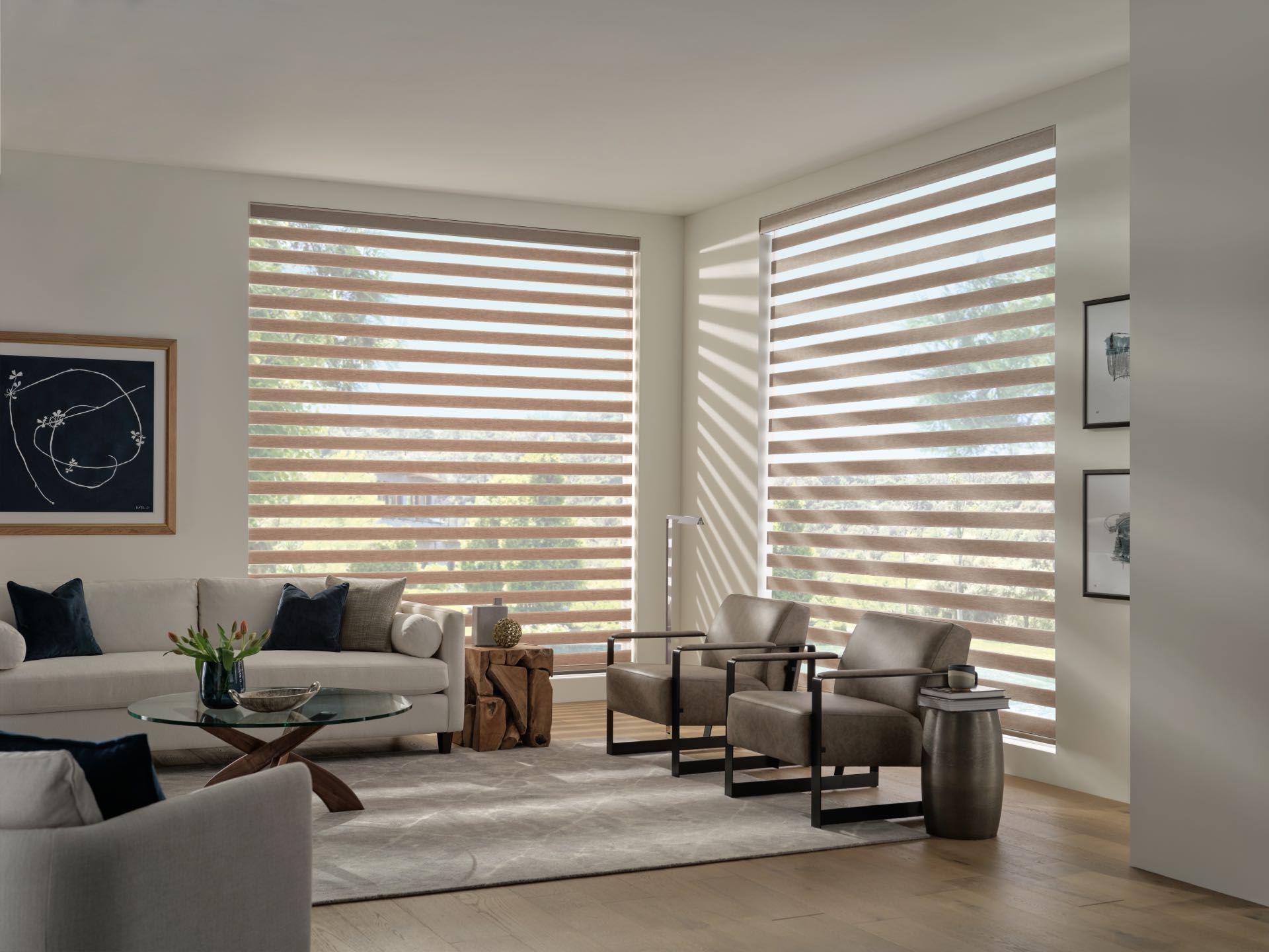 Designer Banded™ Shades — Dining Room