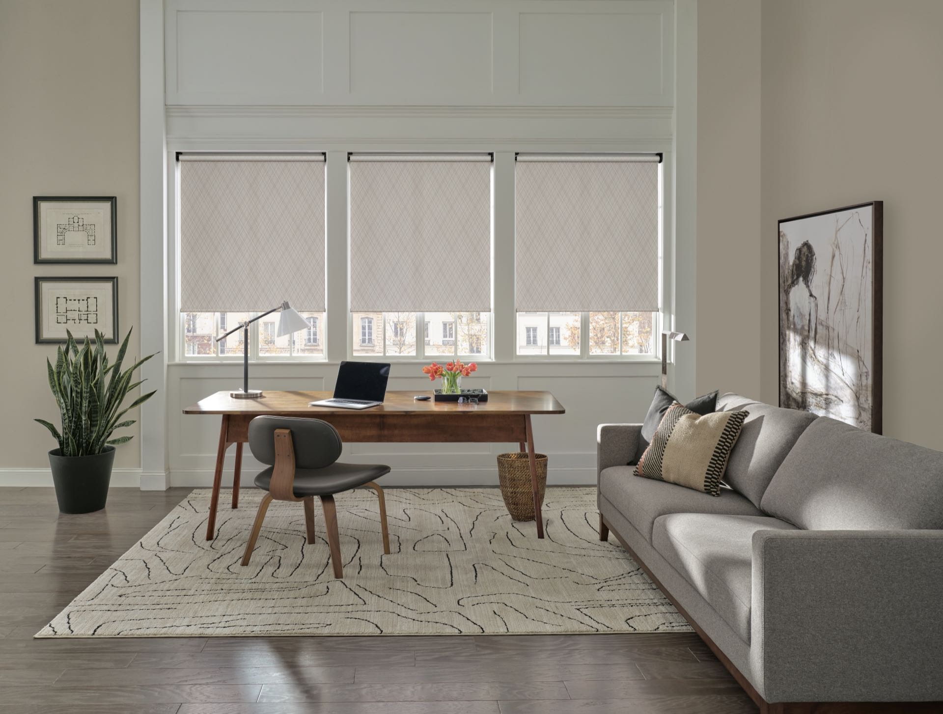 Designer Roller Shades — Dining Room