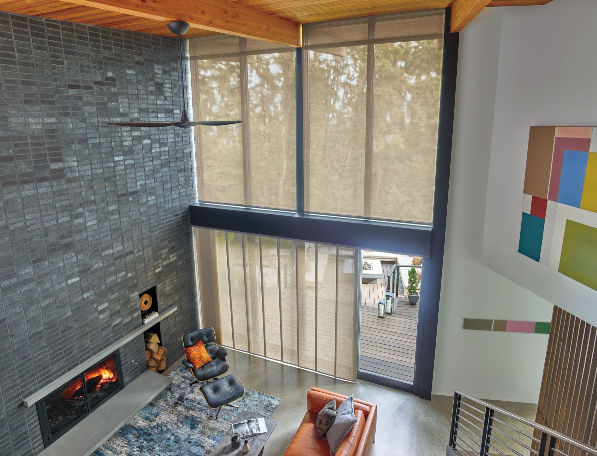 Designer Screen™ Solar Shades — Living Room