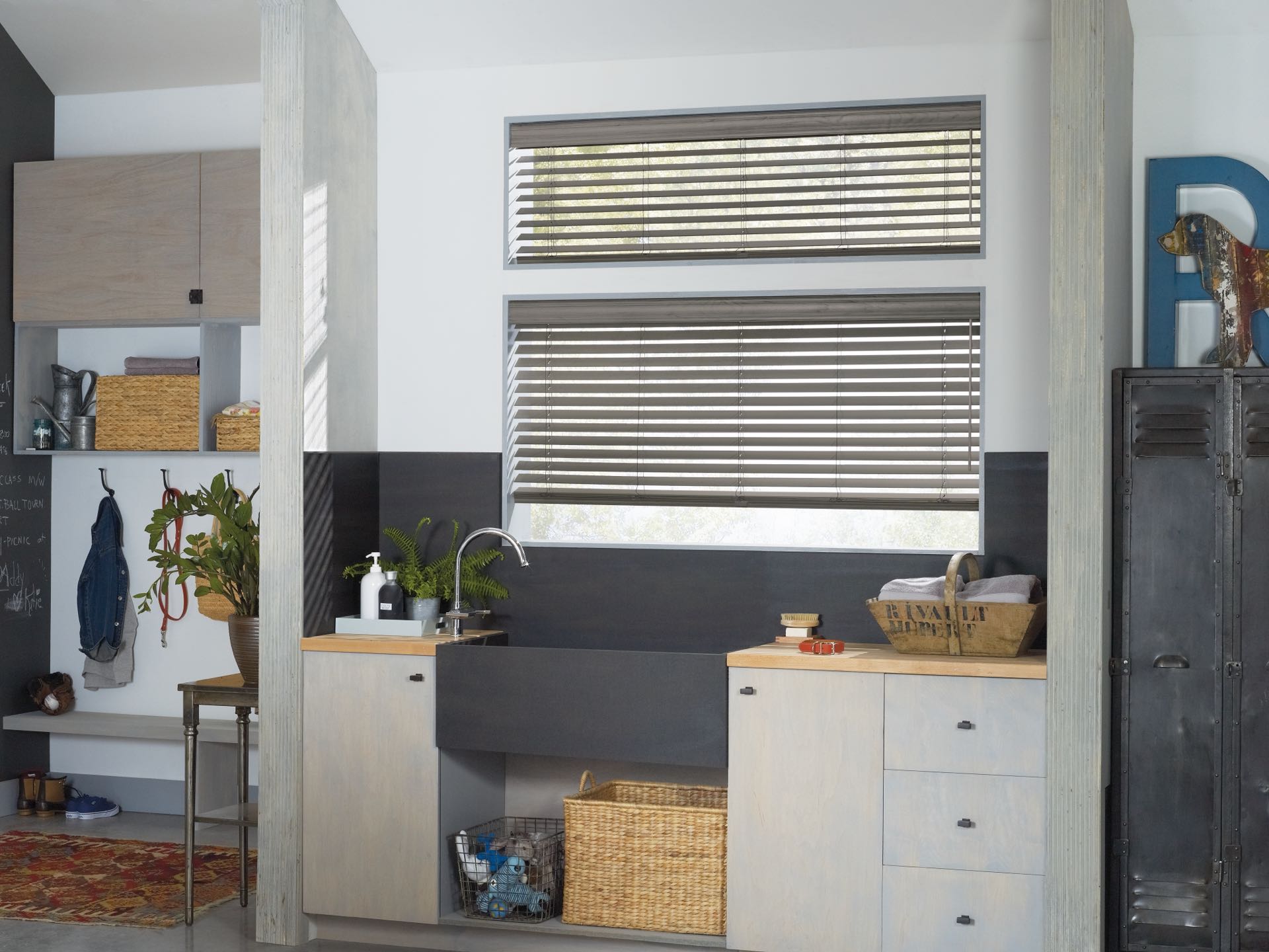 EverWood® Alternative Wood Blinds — Living Room