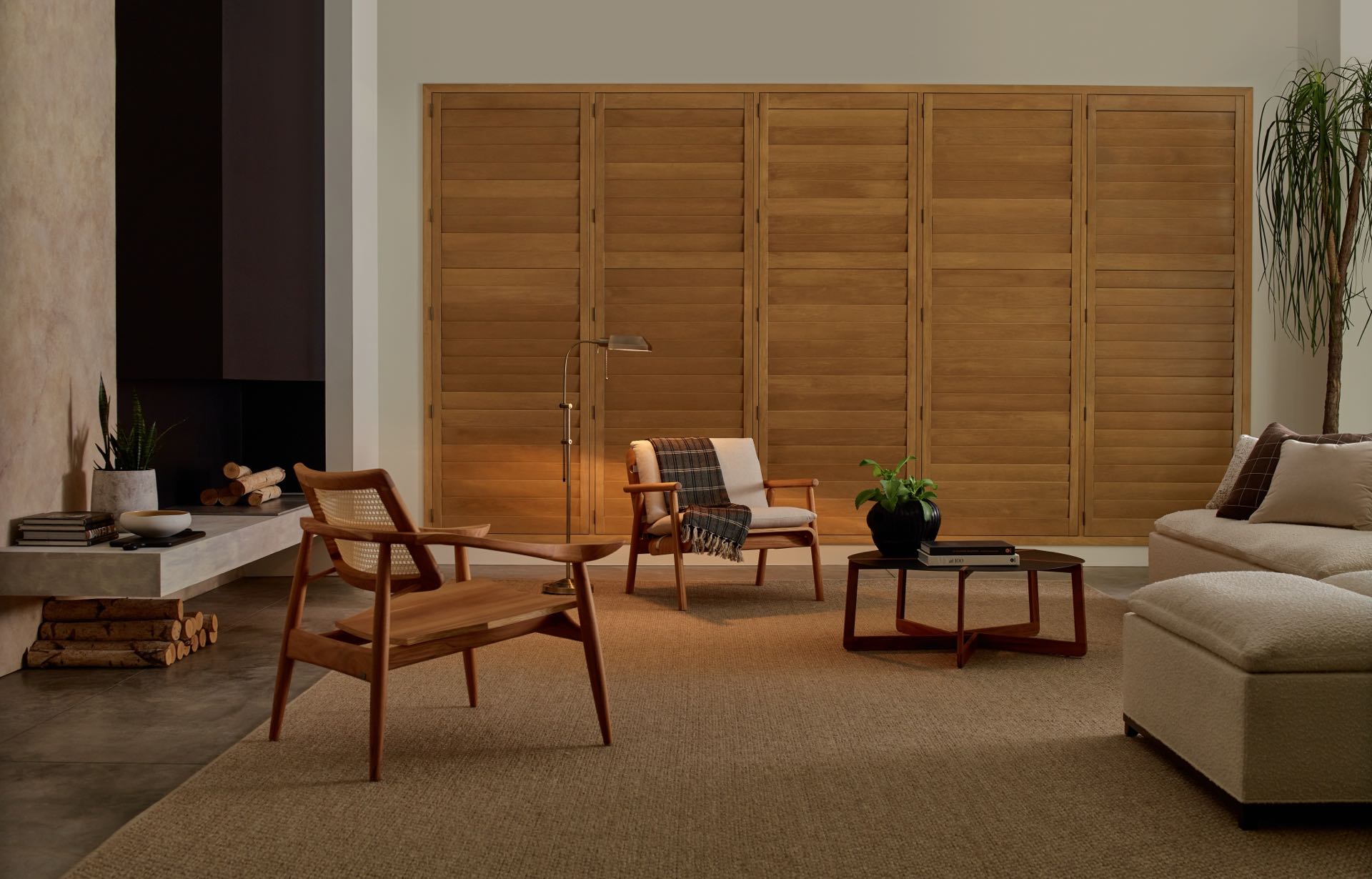 Heritance® Hardwood Shutters — Living Room