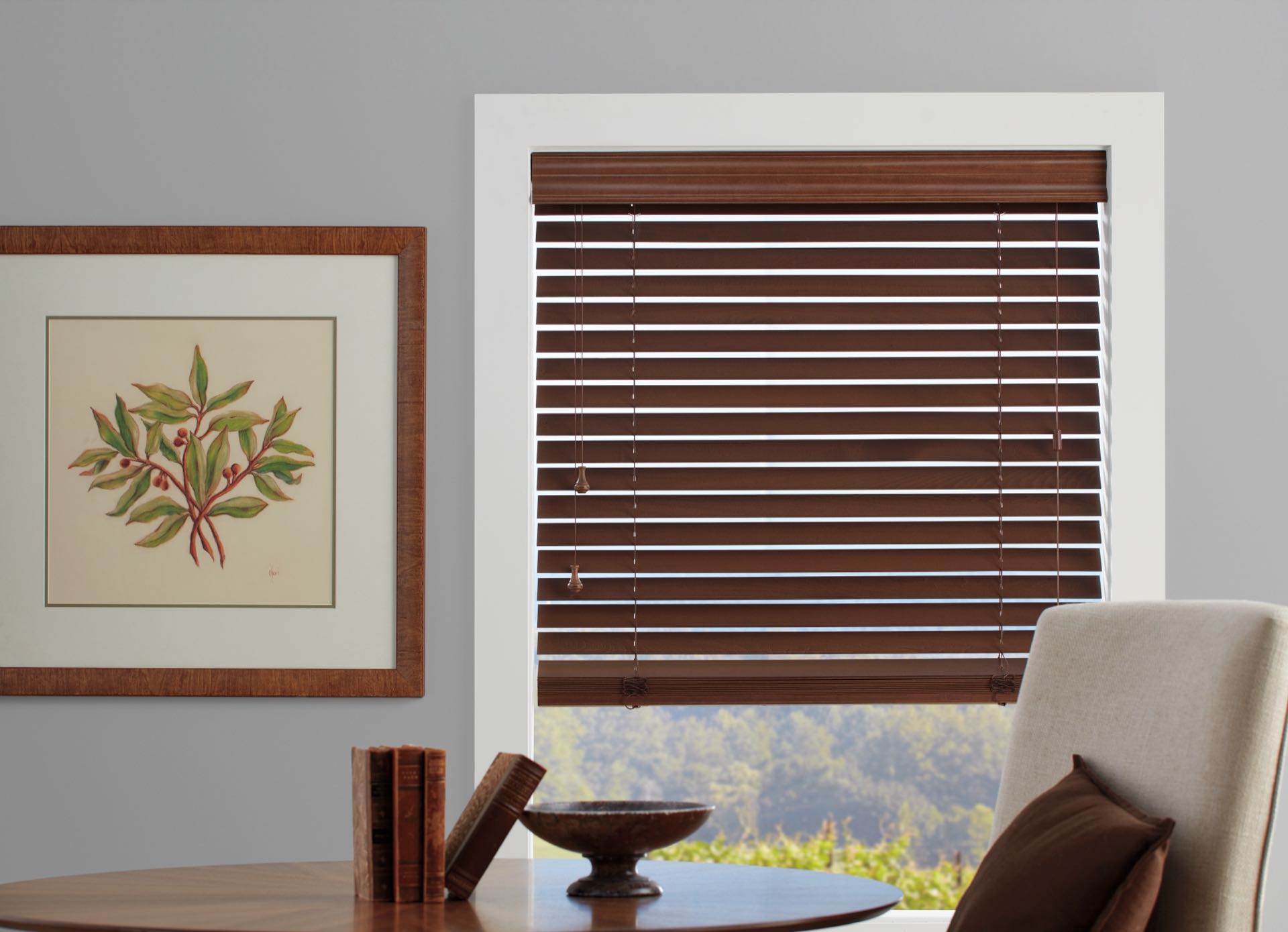 Parkland® Wood Blinds — Living Room