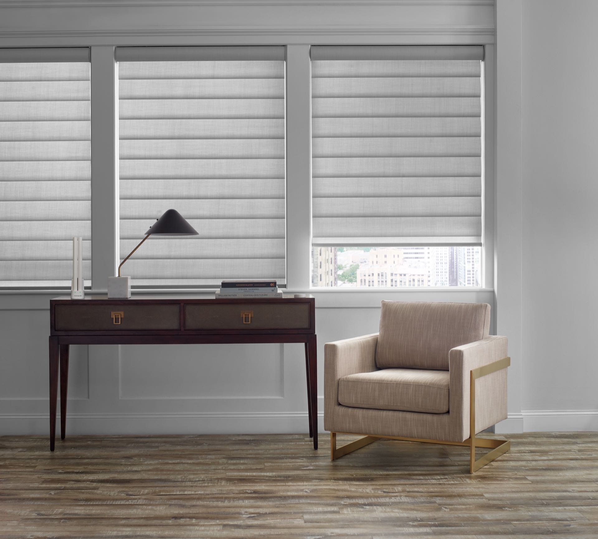Pirouette® Window Shadings — Living Room