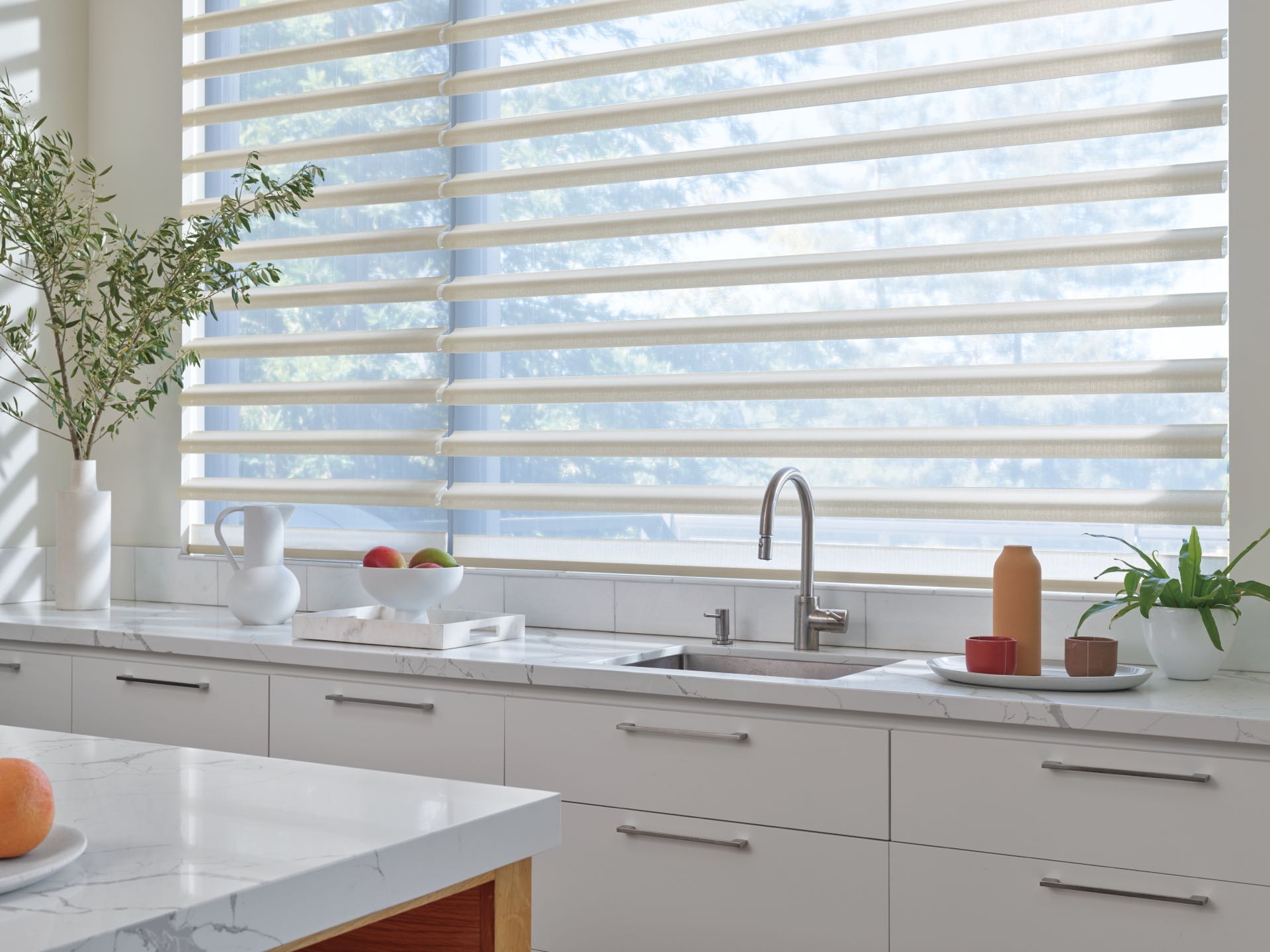 Pirouette® Window Shadings — Dining Room
