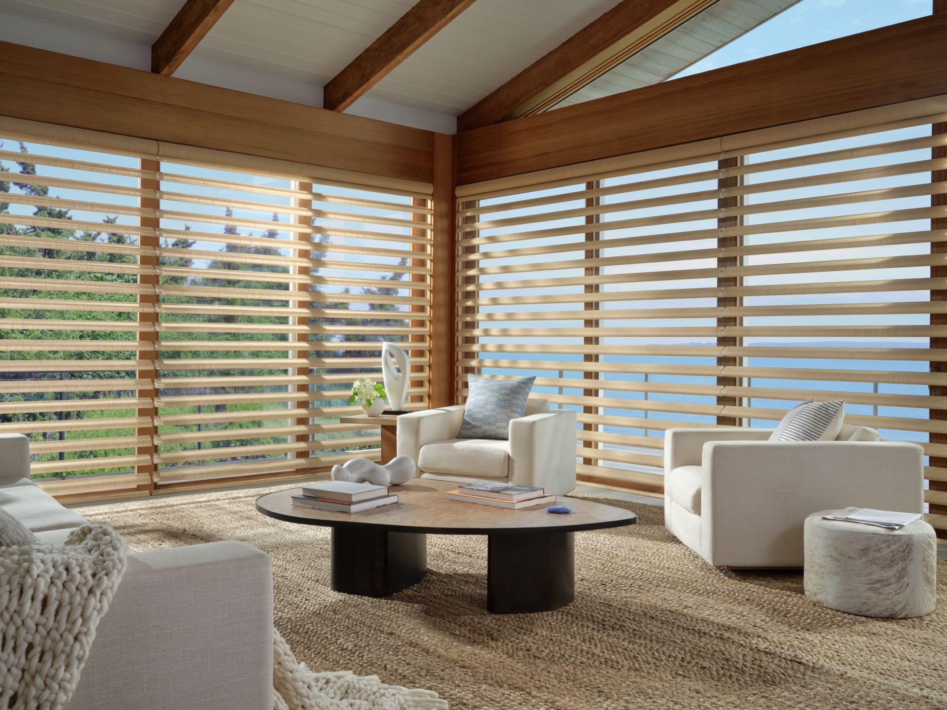 Pirouette® Window Shadings — Living Room